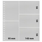 Insteekblad, incl. Tussenblad (Zwart) - 5 vaks indeling: 143 x 95 mm - Transparant - 18 Rings ■ per stuk