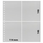 Insteekblad, incl. Tussenblad (Zwart) - 4 vaks indeling: 146 x 114 mm - Transparant - 18 Rings ■ per stuk