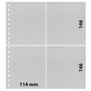 Insteekblad, incl. Tussenblad (Zwart) - 4 vaks indeling: 146 x 114 mm -  - Transparant - 18 Rings