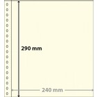 Lindner, OMNIA bladen (18 rings) 1 vaks indeling (240x290) Transparant - afm: 272x296 mm. ■ per  st.