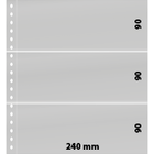 Insteekblad, incl. Tussenblad (Wit) - 3 vaks indeling: 240 x 90 mm - Transparant - 18 Rings ■ per stuk