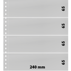 Lindner, OMNIA sheets (18 rings) 4 compartment (240x65) Transparent - dim: 272x296 mm. ■ per  pc.