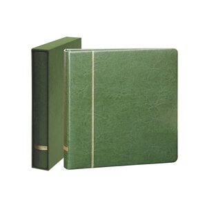 Album Elegant (1120), incl. cassette en zonder bladen - Groen - 18 Rings - Afm: 305 x 317 x 50 mm
