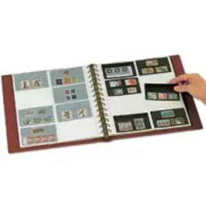 GARANT sheets (14 rings) Transparent - 2 x 4 compartment (125 x 70) Black - dim: 270 x 297 mm.