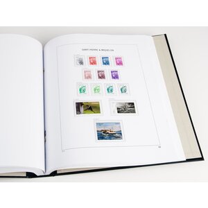 Supplement year: 2023 - st Pierre & Miquelon  - type: DeLuxe - sheets for Basic album, N°: 77-78, B46-B49 (6 pcs.) - Davo (2 Holes)