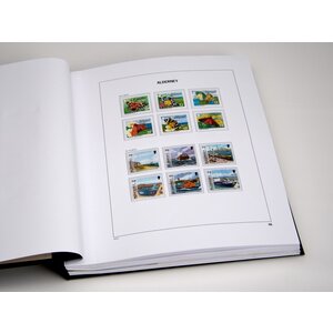 Nachtrag Jahr: 2022 - Alderney - Typ: DeLuxe - Blätter für Basisalbum, N°: 72-74, B33-34 (5 Stk.) - Davo (2 Löcher)