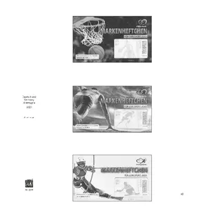 Supplement jaar: Dual, Jaar 2023, Postzegelboekjes Sporthilfe  - 14 Rings voordrukbladen (champagnekleurig)