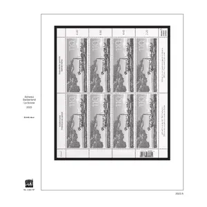 Supplement year: Dual Plus, Switzerland. year 2023 - Miniature sheets - 14 Rings preprint sheets (champagne colored)