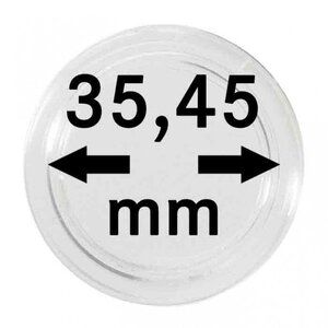 Coin Capsules Round - suitable for coins Ø 35.45 mm.