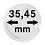 Muntcapsules Rond - geschikt voor munten Ø 35.45 mm.