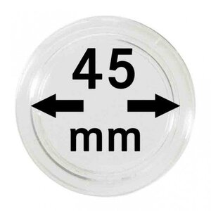 Coin Capsules Round - suitable for coins Ø 45 mm.