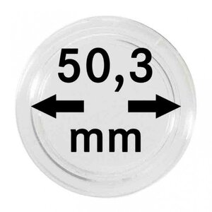 Coin Capsules Round - suitable for coins Ø 50.3 mm.