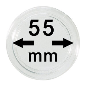 Coin Capsules Round - suitable for coins Ø 55 mm.