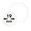 Capsules pour monnaies, 8 angles Ø interne 19 mm.  - OCTO ■ par 2 pcs.