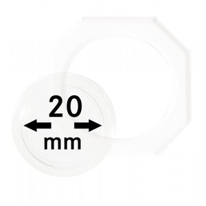 Coin Capsules, 8 angular - Internal Ø 20 mm.  - OCTO ■ per 2 pcs.