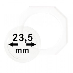 Coin Capsules, 8 angular - Internal Ø 23,5 mm.  - OCTO ■ per 2 pcs.