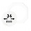 Capsules pour monnaies, 8 angles Ø interne 34 mm.  - OCTO ■ par 2 pcs.