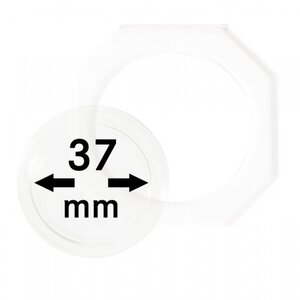 Münzkapseln, 8 eckig - Innen Ø 37 mm.  - OCTO ■ pro 2 Stk.