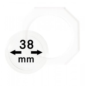 Coin Capsules, 8 angular - Internal Ø 38 mm.  - OCTO ■ per 2 pcs.