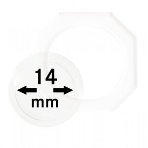 Coin Capsules, 8 angular - Internal Ø 14 mm.  - OCTO ■ per 2 pcs.