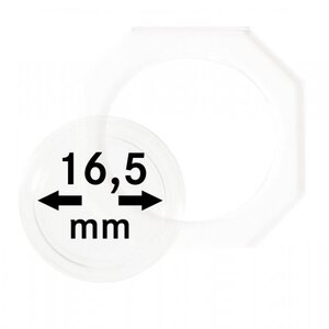 Coin Capsules, 8 angular - Internal Ø 16,5 mm.  - OCTO ■ per 2 pcs.