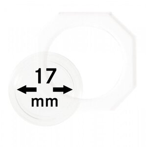 Coin Capsules, 8 angular - Internal Ø 17 mm.  - OCTO ■ per 2 pcs.