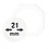 Capsules pour monnaies, 8 angles Ø interne 21 mm.  - OCTO ■ par 2 pcs.