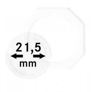 Coin Capsules, 8 angular - Internal Ø 21,5 mm.  - OCTO ■ per 2 pcs.