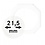 Coin Capsules, 8 angular - Internal Ø 21,5 mm.  - OCTO ■ per 2 pcs.