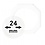 Capsules pour monnaies, 8 angles Ø interne 24 mm.  - OCTO ■ par 2 pcs.