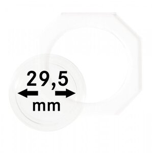 Coin Capsules, 8 angular - Internal Ø 29,5 mm.  - OCTO ■ per 2 pcs.