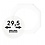 Coin Capsules, 8 angular - Internal Ø 29,5 mm.  - OCTO ■ per 2 pcs.
