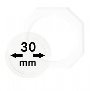 Coin Capsules, 8 angular - Internal Ø 30 mm.  - OCTO ■ per 2 pcs.