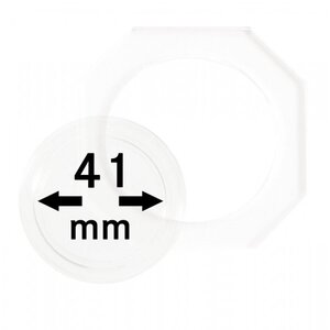 Coin Capsules, 8 angular - Internal Ø 41 mm.  - OCTO ■ per 2 pcs.