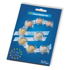 Coin Capsules, Round - Euro coin set (8 pcs) with rim - GRIPS ■ per set