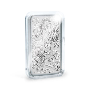 Muntcapsules Silver Dragon - geschikt voor munten 47.6 x 27.6 mm.