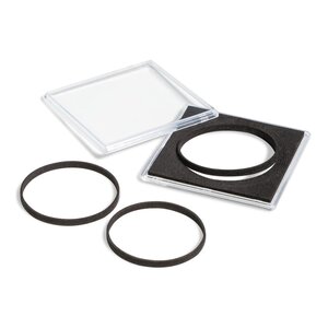 Coin Capsules Square - suitable for coins Ø 42-58 mm. - QUADRUM