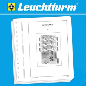 Supplement year: 2023 - Netherlands, type: V - sheets for Miniature Sheets (9 pcs.) - Leuchtturm, preprint sheets (champagne colored)
