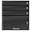 Insteekbladen - 4 vaks indeling: 245 x 31/31/31/141 mm - Omnia (081P) - Zwart - 18 Rings ■ per 10 stuks