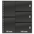 Insert sheets - 5 compartment(s): 143 x 95 mm - Omnia (021P) - Black - 18 Rings ■ per 10 pcs.