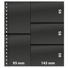Lindner, OMNIA sheets (18 rings) 5 compartment (95x143, 143x95) Black - dim: 272x296 mm. ■ per 10 pc.