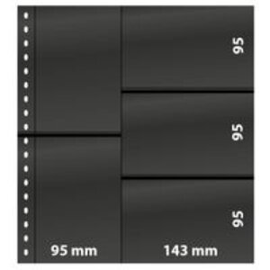 Insert sheets - 5 compartment(s): 143 x 95 mm - Omnia (021P) - Black - 18 Rings