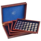 Leuchtturm, Presentation case, Volterra Quatro - for Euro coin sets in capsules (24 sets)  Mahogany color - dim: 330x270x70 mm. ■ per pc.