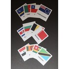 Drapeaux du Monde (270 pcs) pour collection de pièces - Multicolore - Dim : 50x50 mm. ■ par set