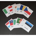 Drapeaux Euro (30 pcs) pour collection de pièces - Multicolore - Dim : 50x50 mm. ■ par set