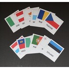 Flaggen Euro (30 Stück) für Münzsammlung - Mehrfarbig - Abmessung: 50x50 mm. ■ pro Satz