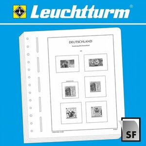 Supplement year: 2023 - Germany, type: ER - sheets for Corner pcs. (12 pcs.) - Leuchtturm, preprint sheets (champagne colored)