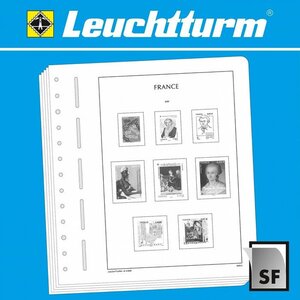 Supplement jaar: 2023 - Frankrijk , type: SN - bladen voor Cryptozegels (1 st.) - Leuchtturm, voordrukbladen (champagnekleurig)