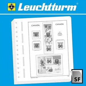 Supplement year: 2023 - Canada, Quarter package - Sheets for basic album (6 pcs.) - Leuchtturm,  preprint sheets (champagne colored)