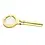 Handle magnifier, Gold-plated, Magnification factor 2,5x, Lens diameter Ø 55 mm.